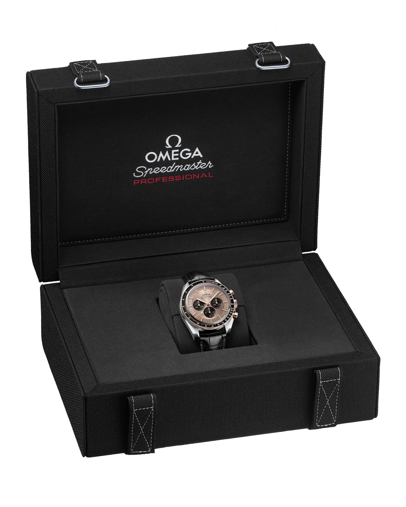 Speedmaster Moonwatch Professional 42 mm, steel ‑ Sedna™ gold on alligator