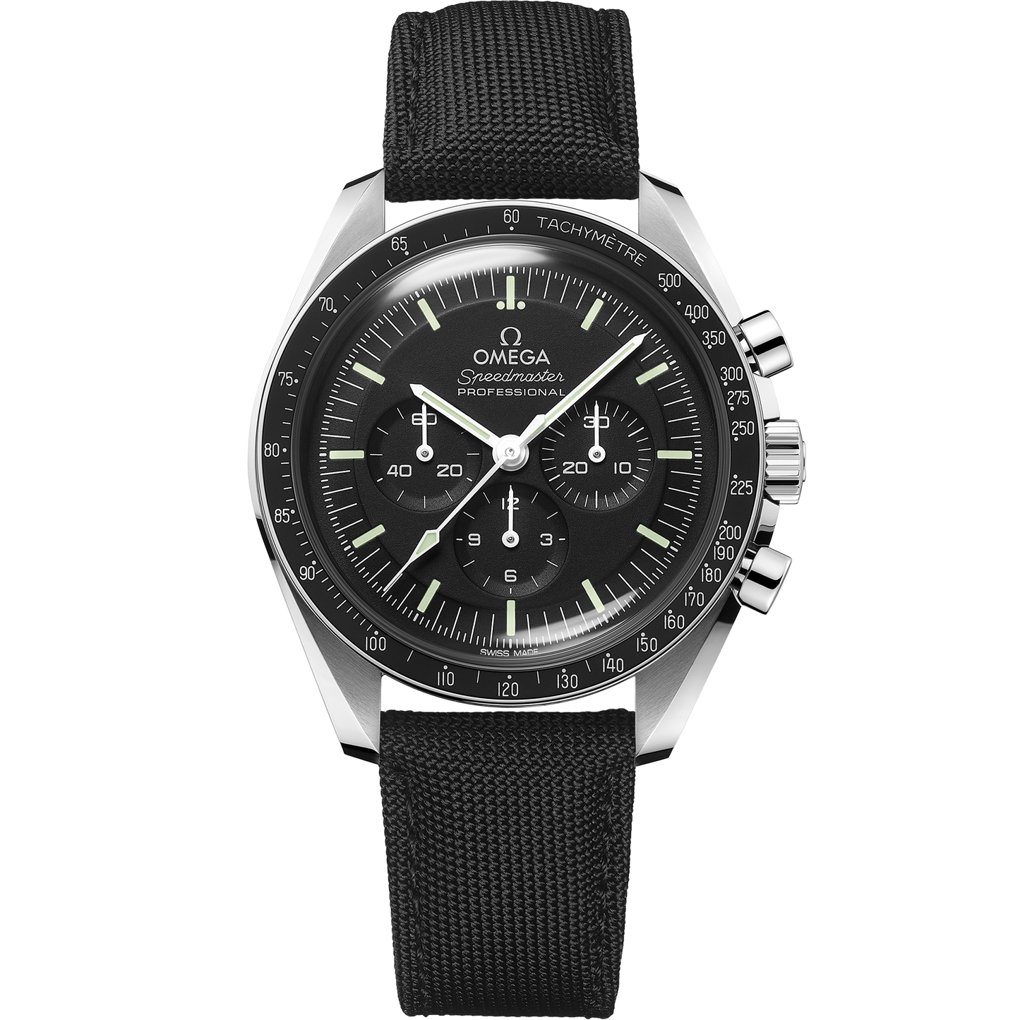 Speedmaster Moonwatch Professional 42 mm, steel on coated nylon fabric strap