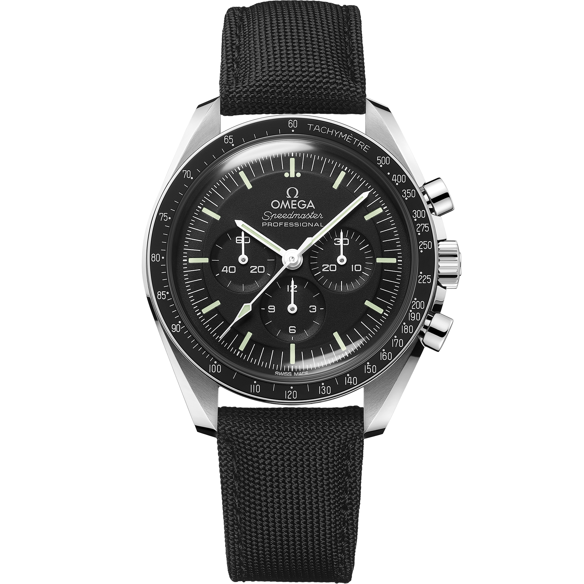 Speedmaster Moonwatch Professional 42 mm, steel on coated nylon fabric strap