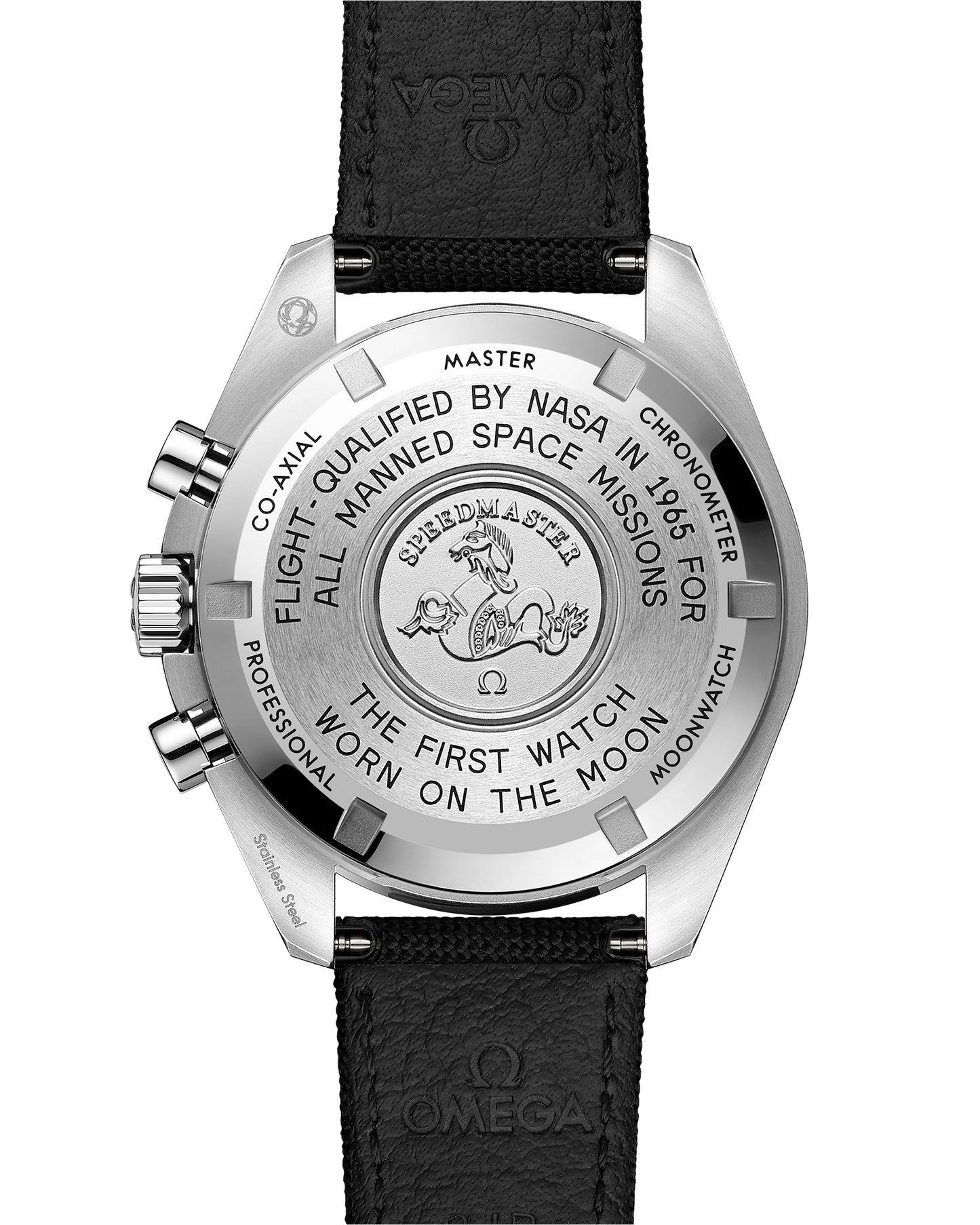 Speedmaster Moonwatch Professional 42 mm, steel on coated nylon fabric strap