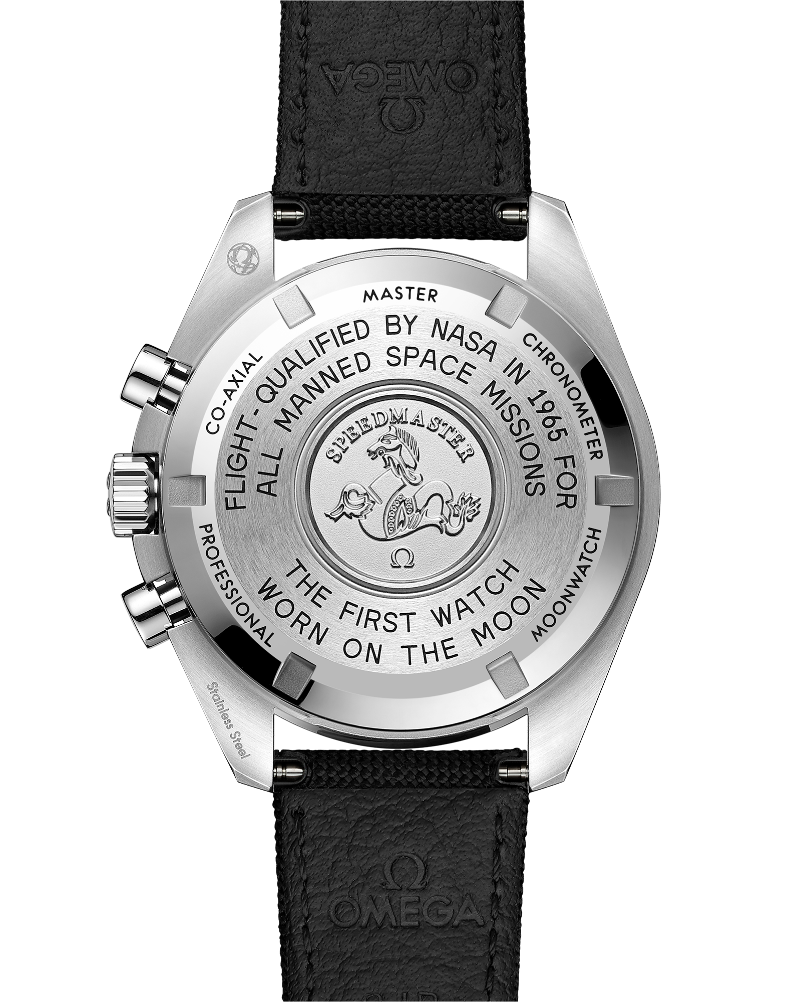 Speedmaster Moonwatch Professional 42 mm, steel on coated nylon fabric strap