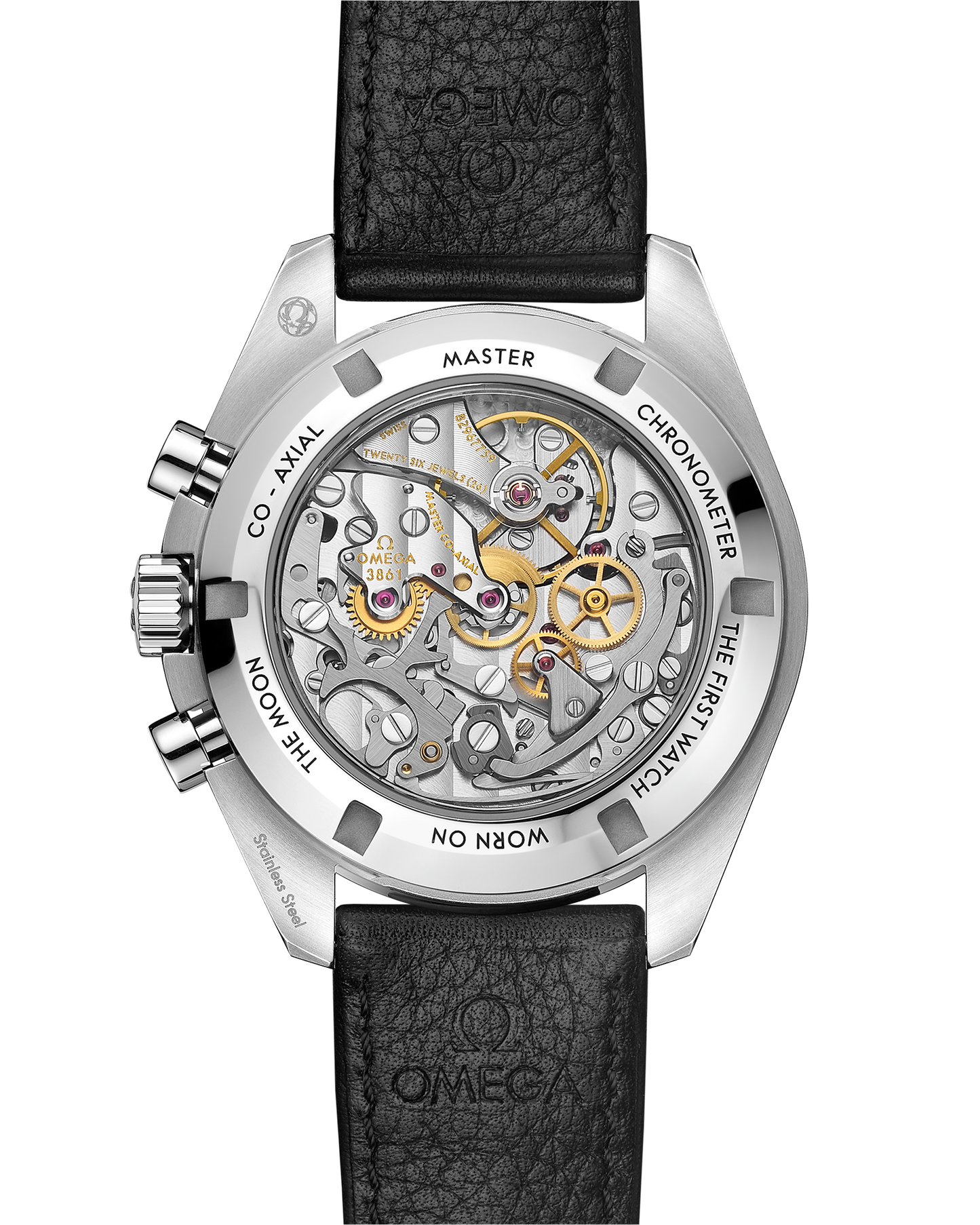Speedmaster Moonwatch Professional 42 mm, steel on leather strap
