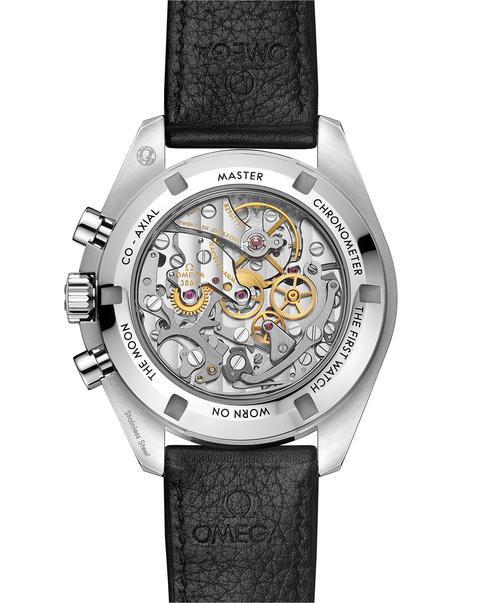 Speedmaster Moonwatch Professional 42 mm, steel on leather strap