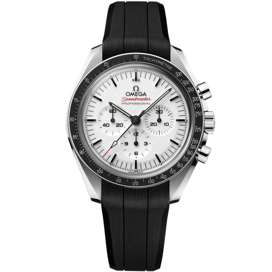Speedmaster Moonwatch Professional 42 mm, steel on rubber strap