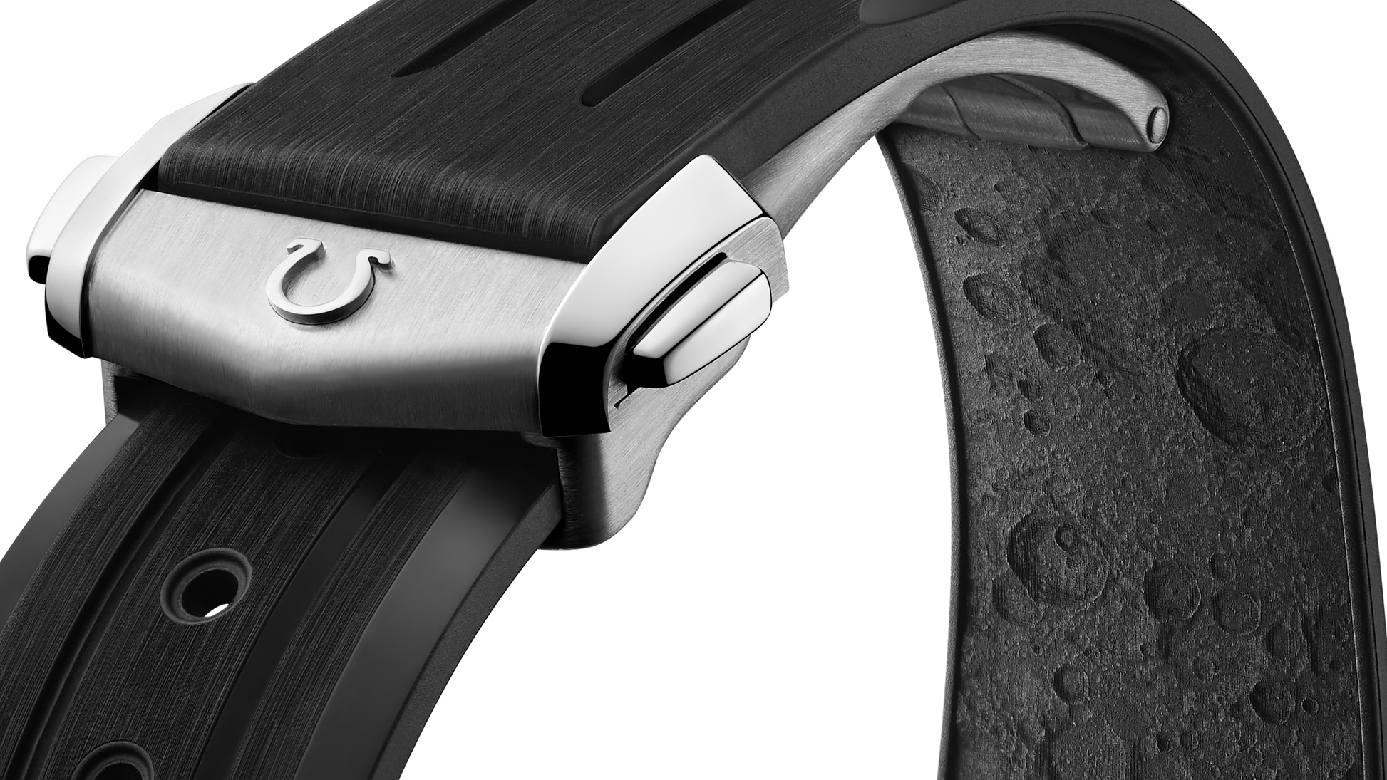 Speedmaster Moonwatch Professional 42 mm, steel on rubber strap