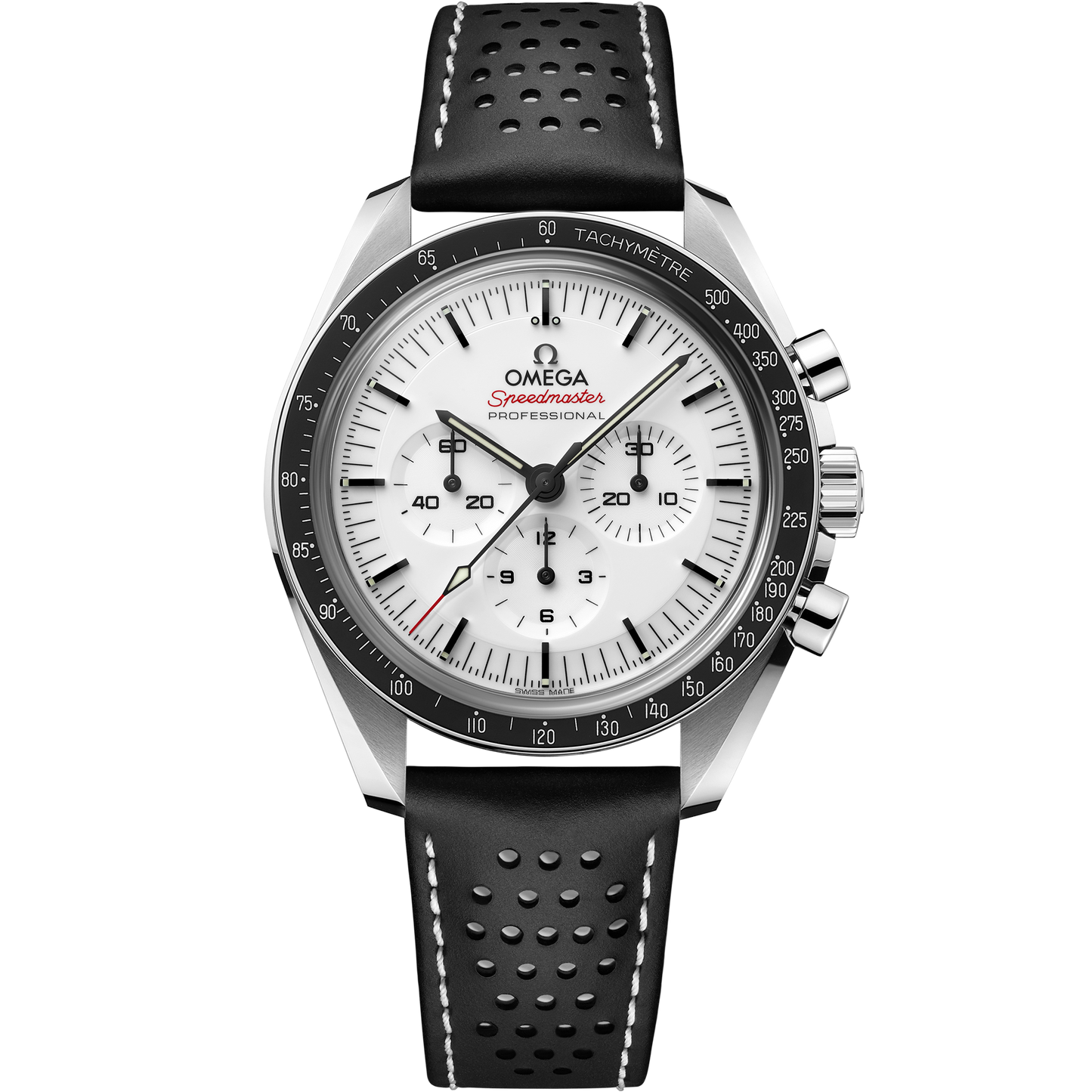 Speedmaster Moonwatch Professional 42 mm, steel on leather strap
