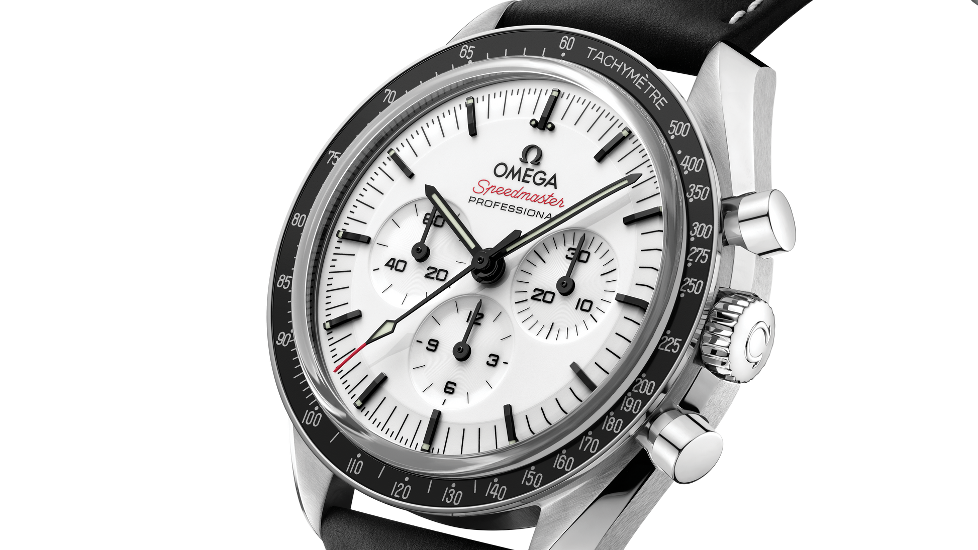 Speedmaster Moonwatch Professional 42 mm, steel on leather strap