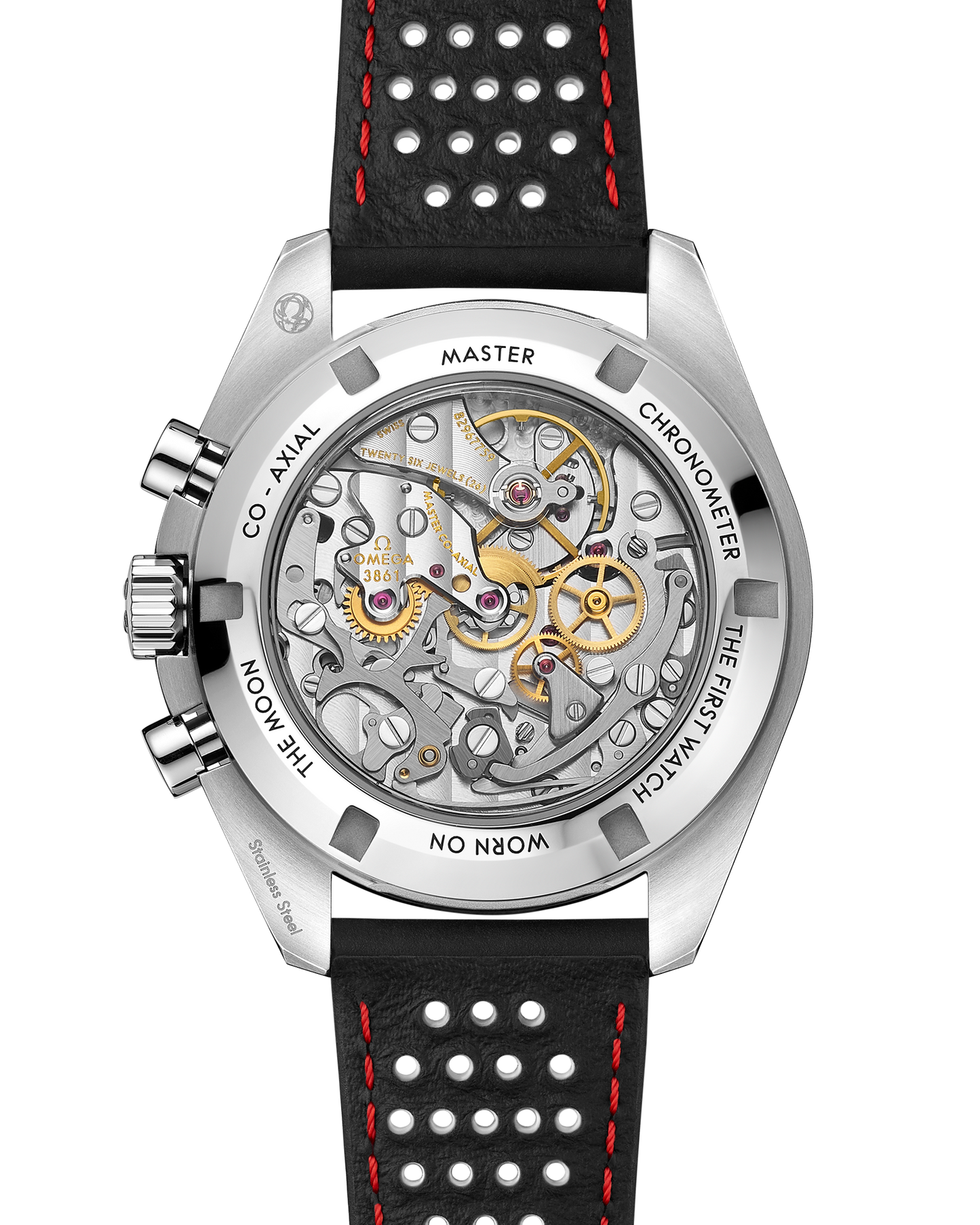 Speedmaster Moonwatch Professional 42 mm, steel on leather strap