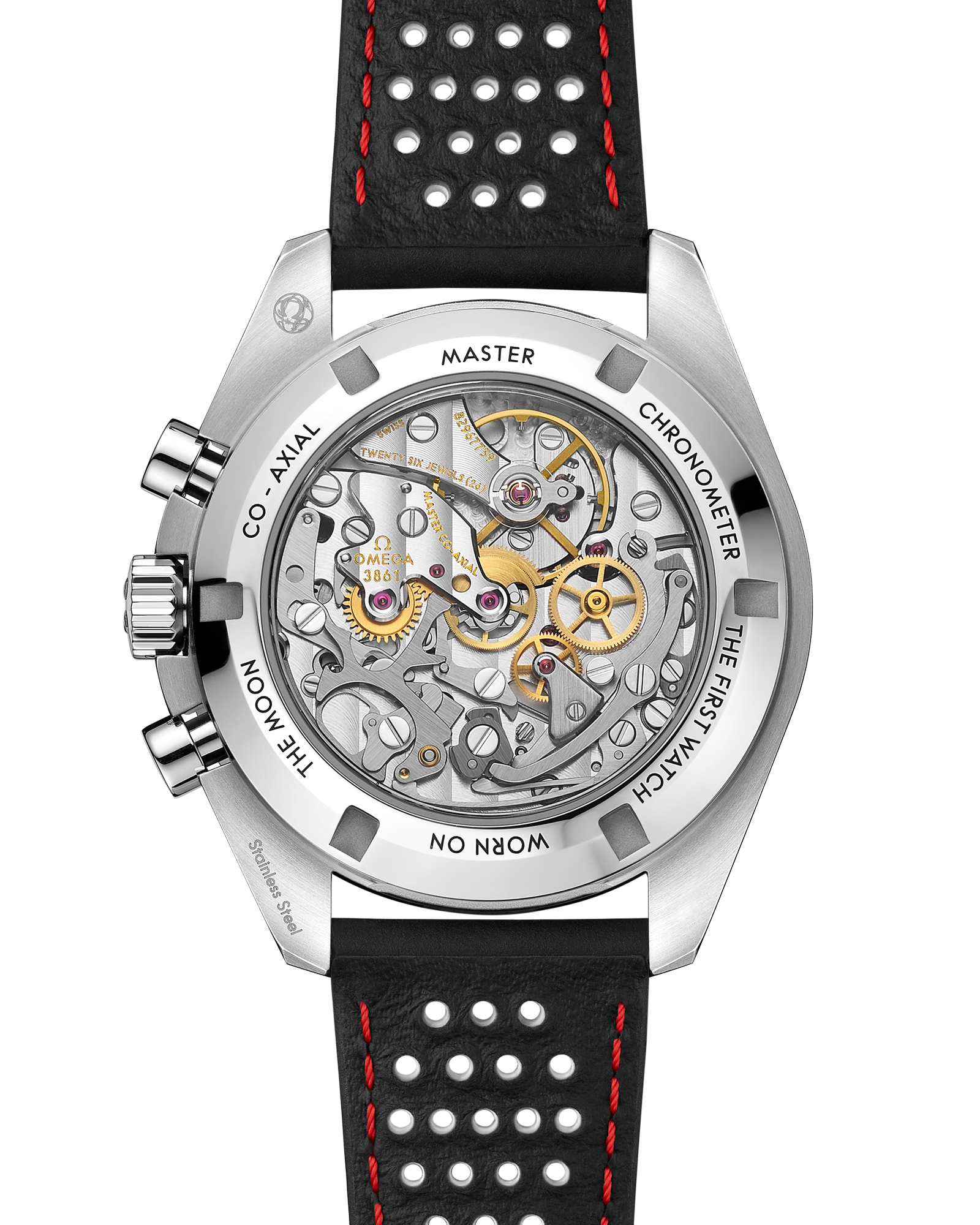 Speedmaster Moonwatch Professional 42 mm, steel on leather strap