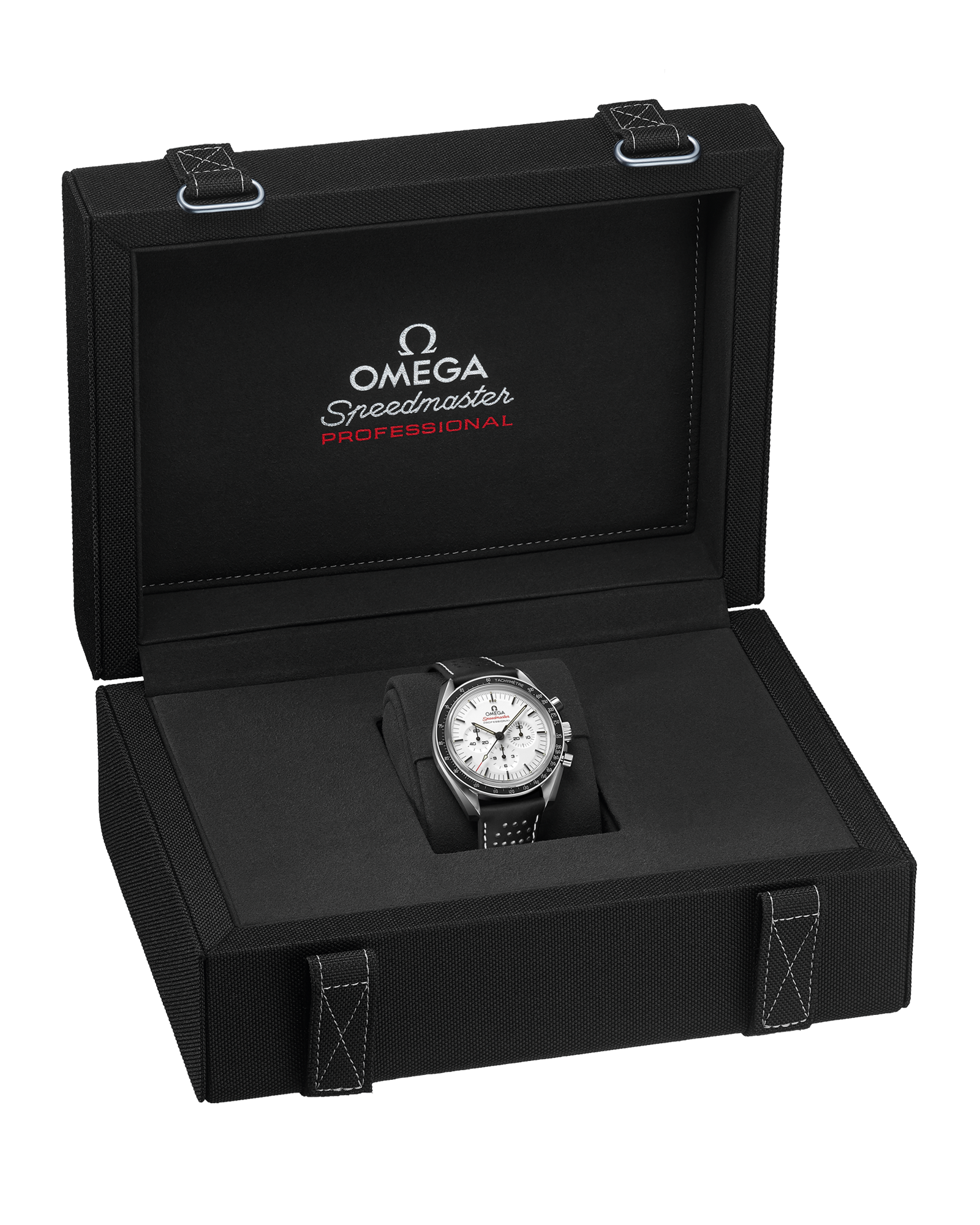 Speedmaster Moonwatch Professional 42 mm, steel on leather strap