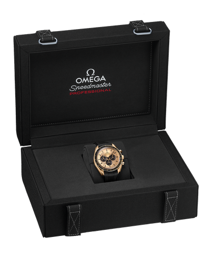 Speedmaster Moonwatch Professional 42 mm, Moonshine™ gold on rubber strap