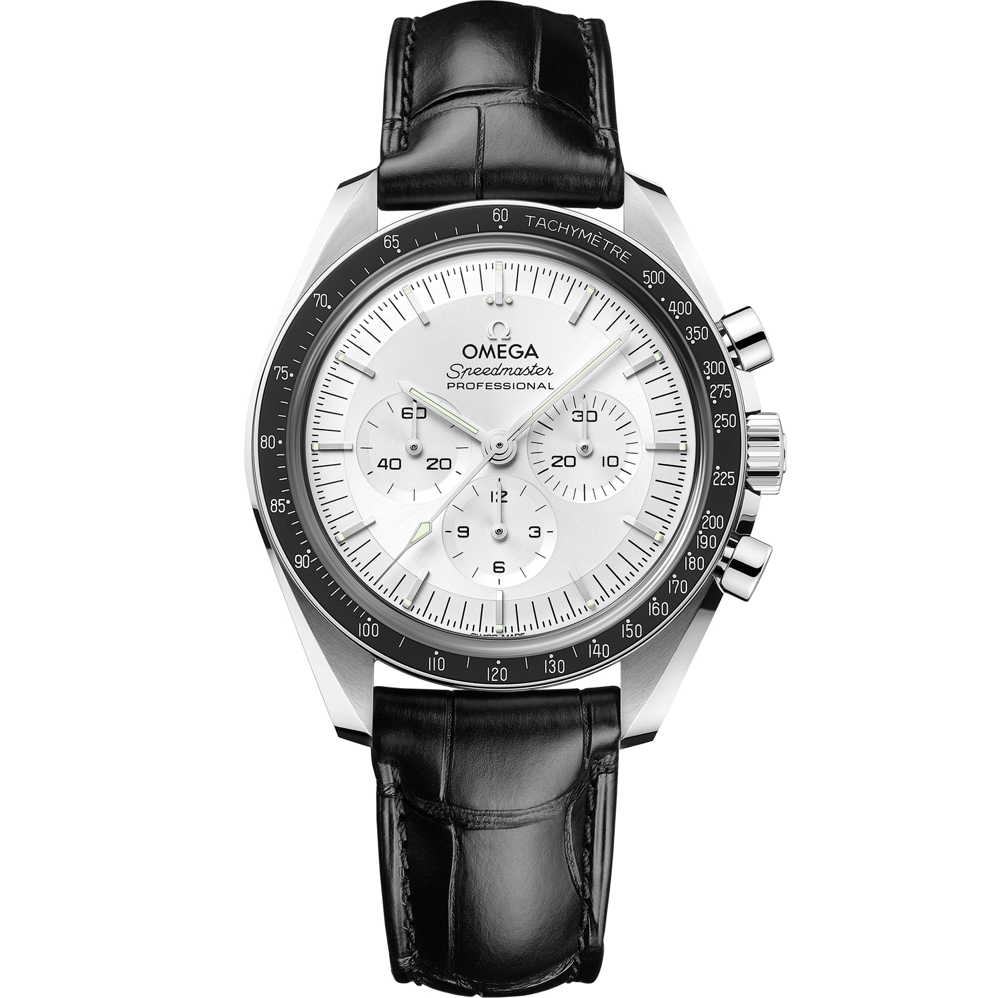 Speedmaster Moonwatch Professional 42 mm, Canopus Gold™ on leather strap