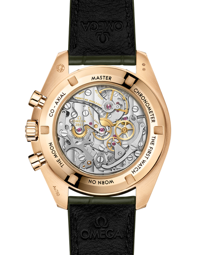 Speedmaster Moonwatch Professional 42 mm, Moonshine™ gold on leather strap