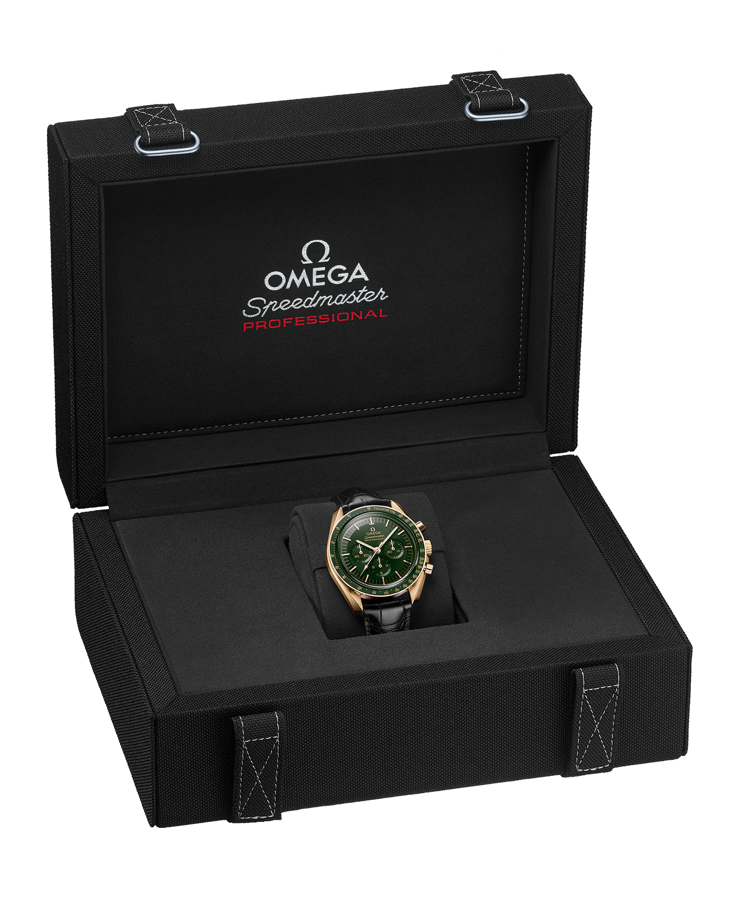 Speedmaster Moonwatch Professional 42 mm, Moonshine™ gold on leather strap