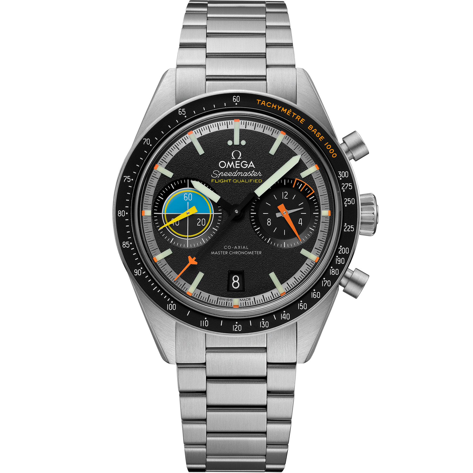 Speedmaster Pilot 40.85 mm, steel on steel