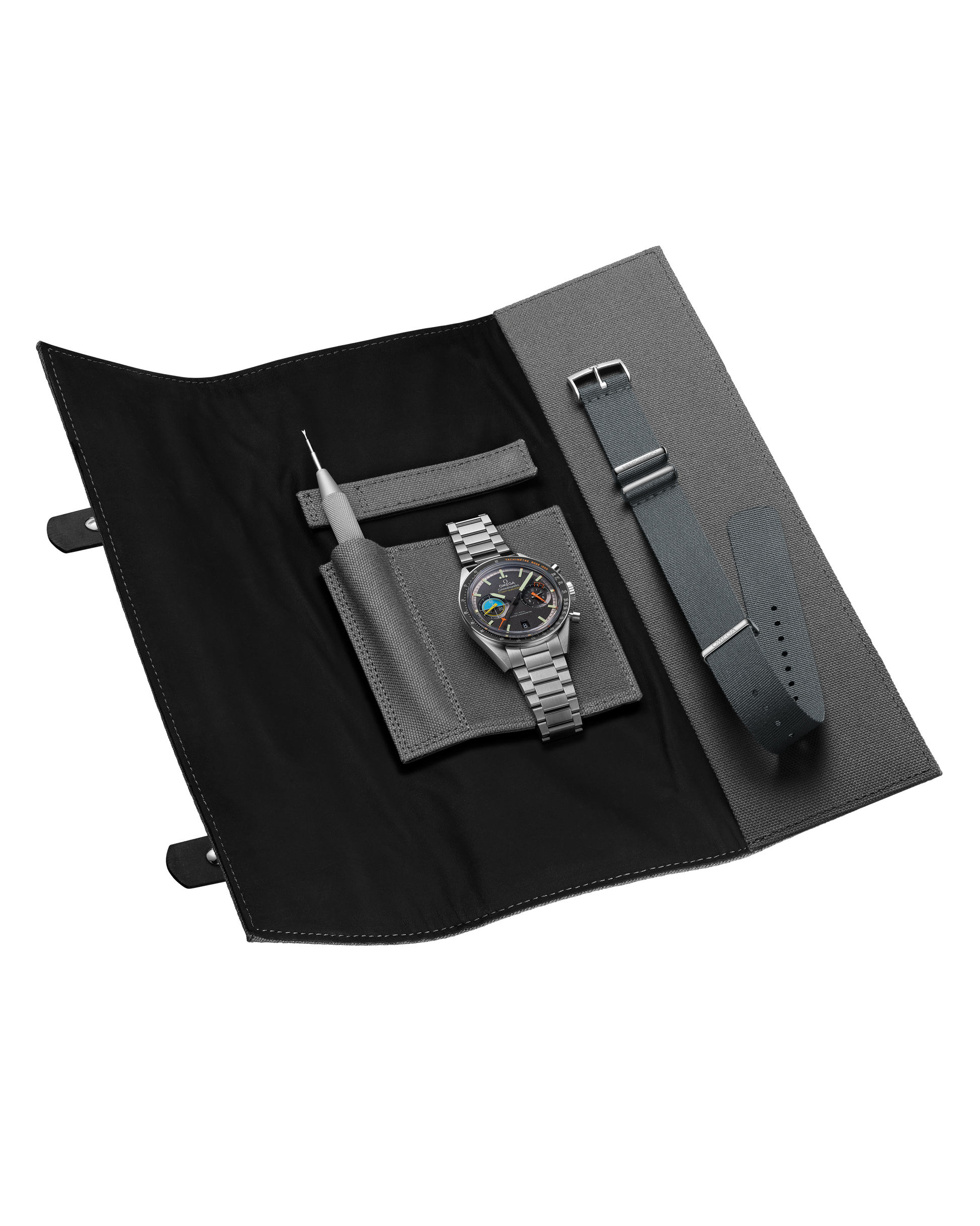 Speedmaster Pilot 40.85 mm, steel on steel