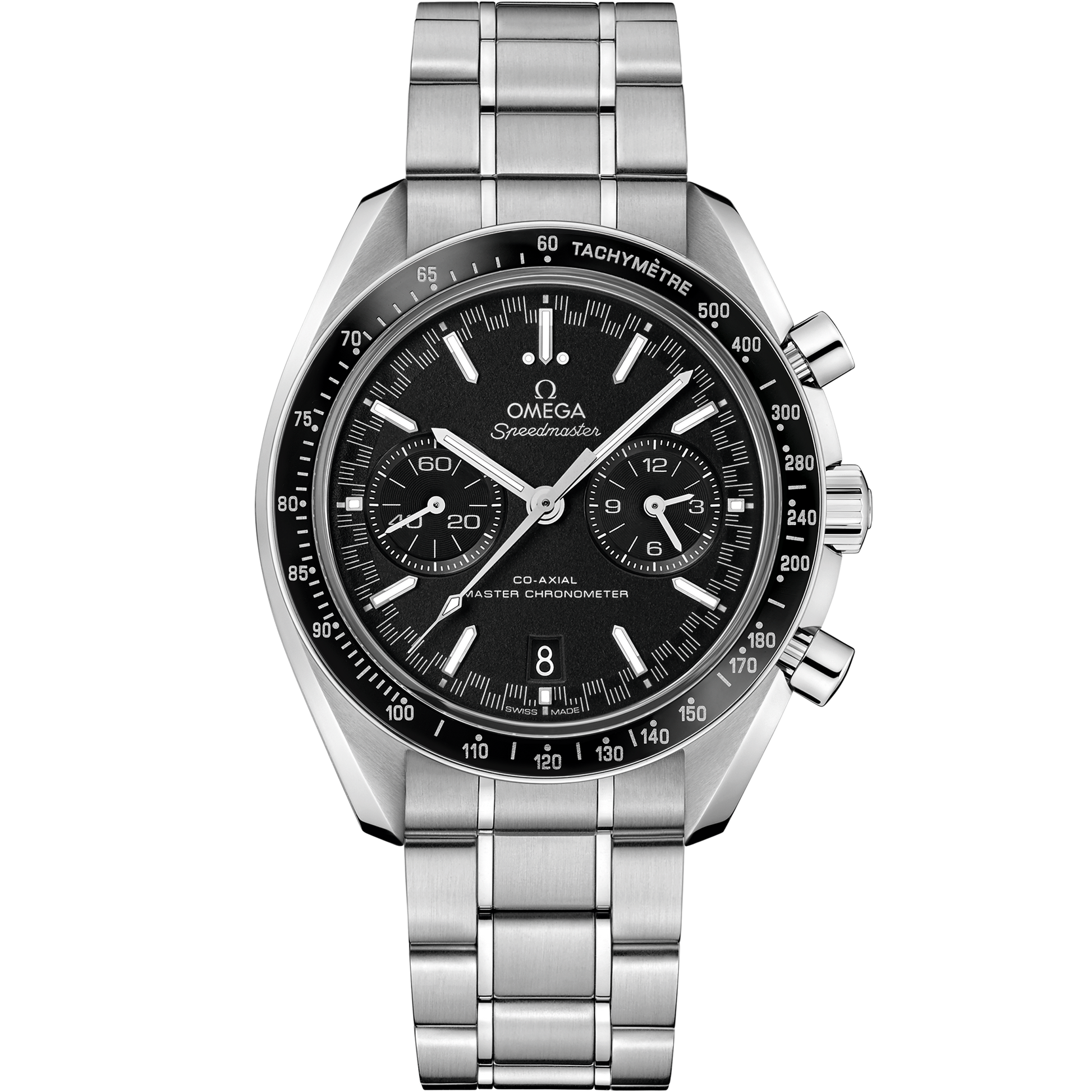 Speedmaster Racing 44.25 mm, steel on steel