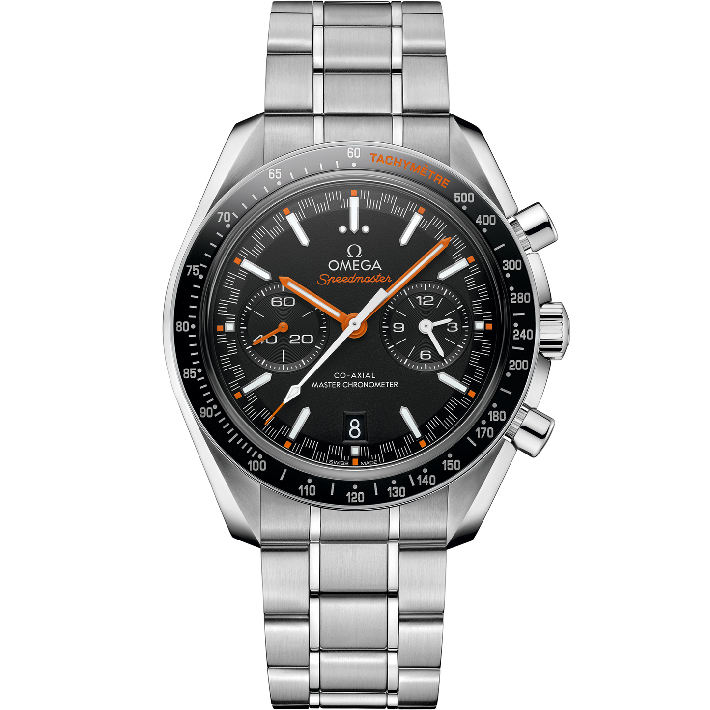 Speedmaster Racing 44.25 mm, steel on steel