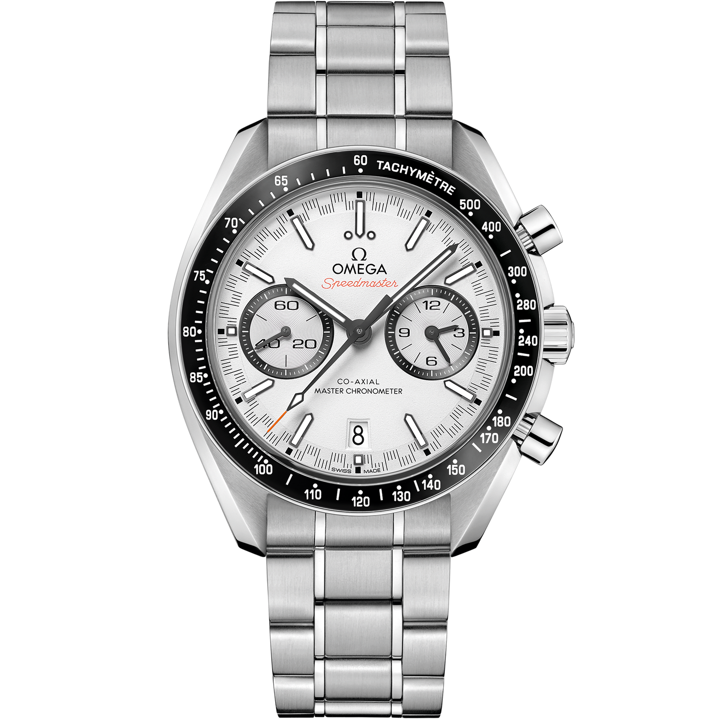Speedmaster Racing 44.25 mm, steel on steel