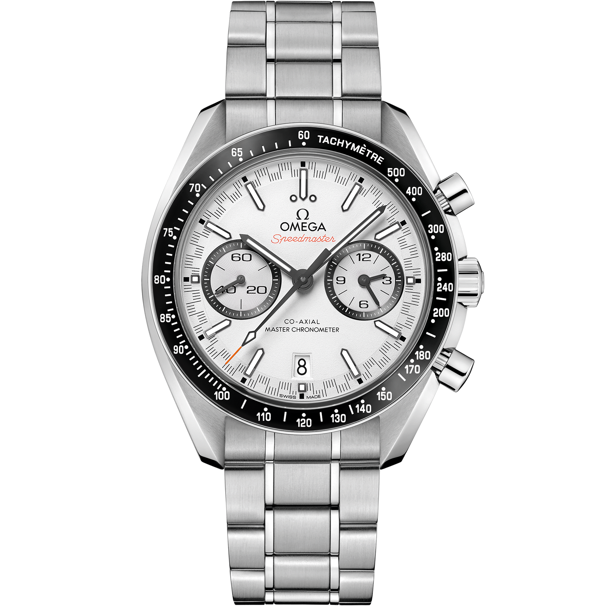 Speedmaster Racing 44.25 mm, steel on steel