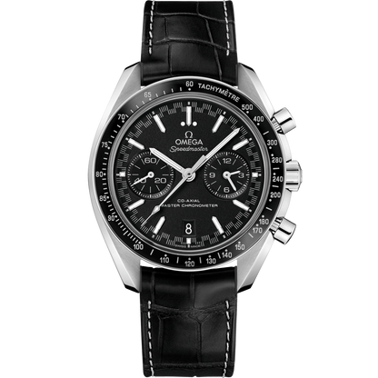 Speedmaster Racing 44.25 mm, steel on leather strap