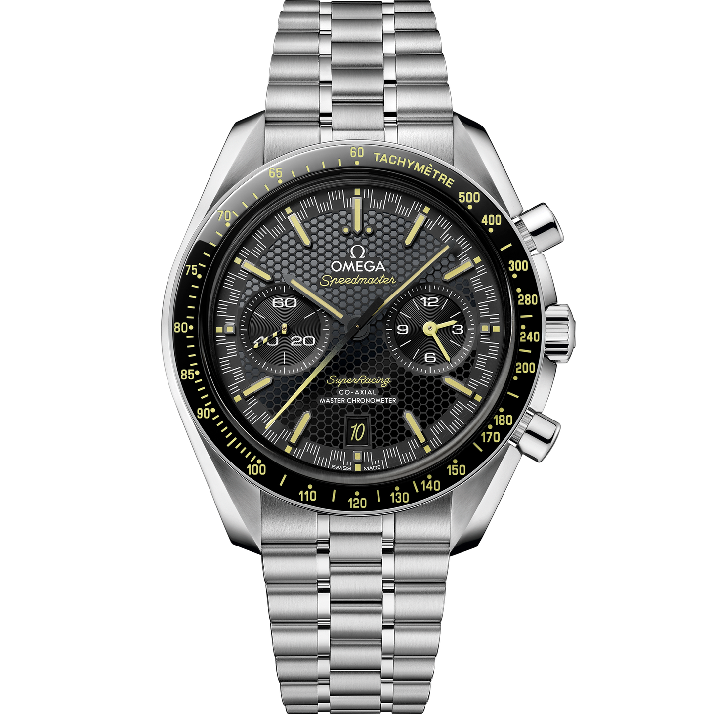 Speedmaster Super Racing 44.25 mm, steel on steel