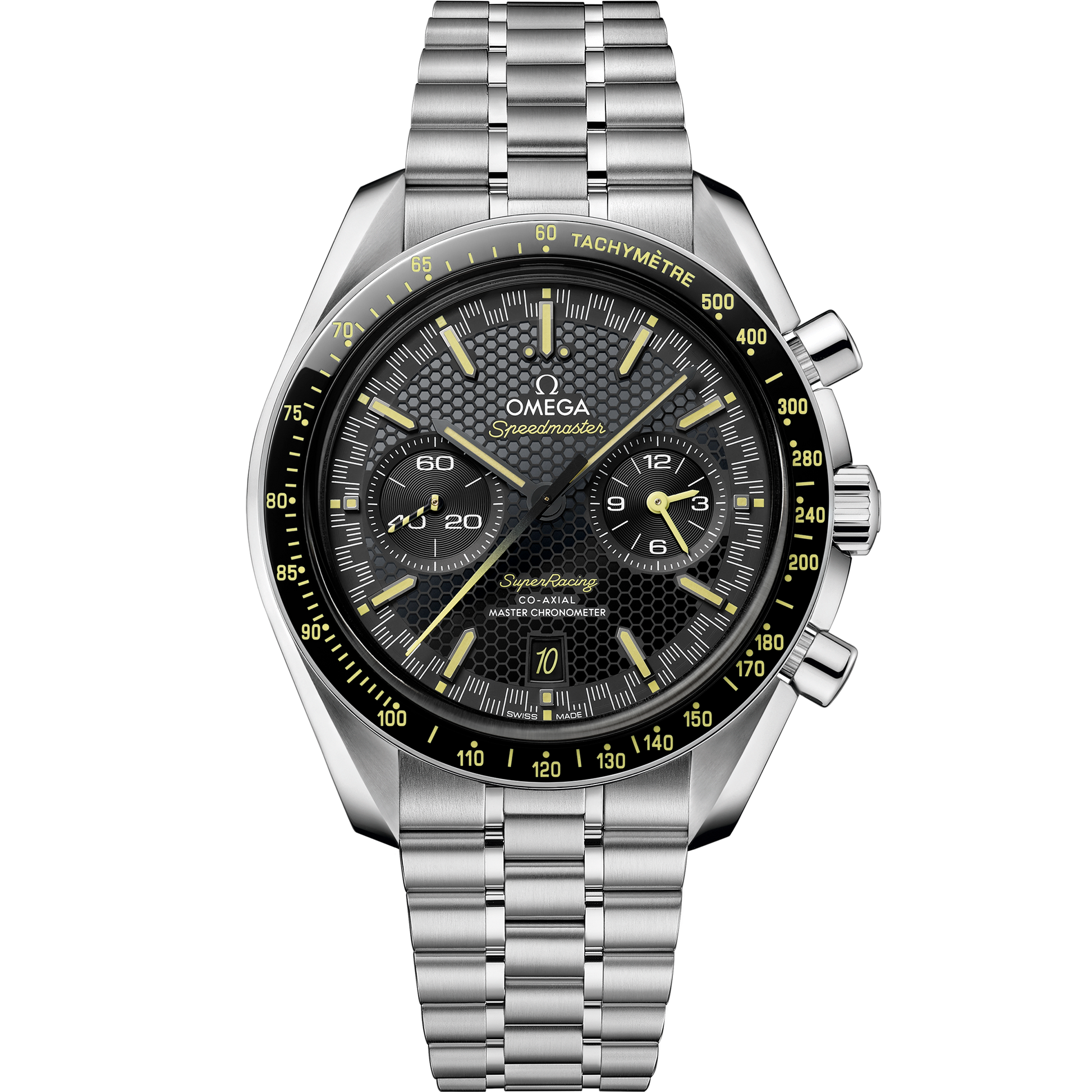 Speedmaster Super Racing 44.25 mm, steel on steel