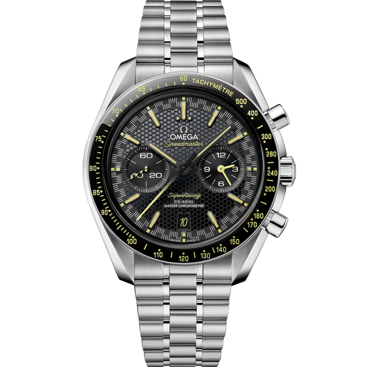 Speedmaster Super Racing 44.25 mm, steel on steel