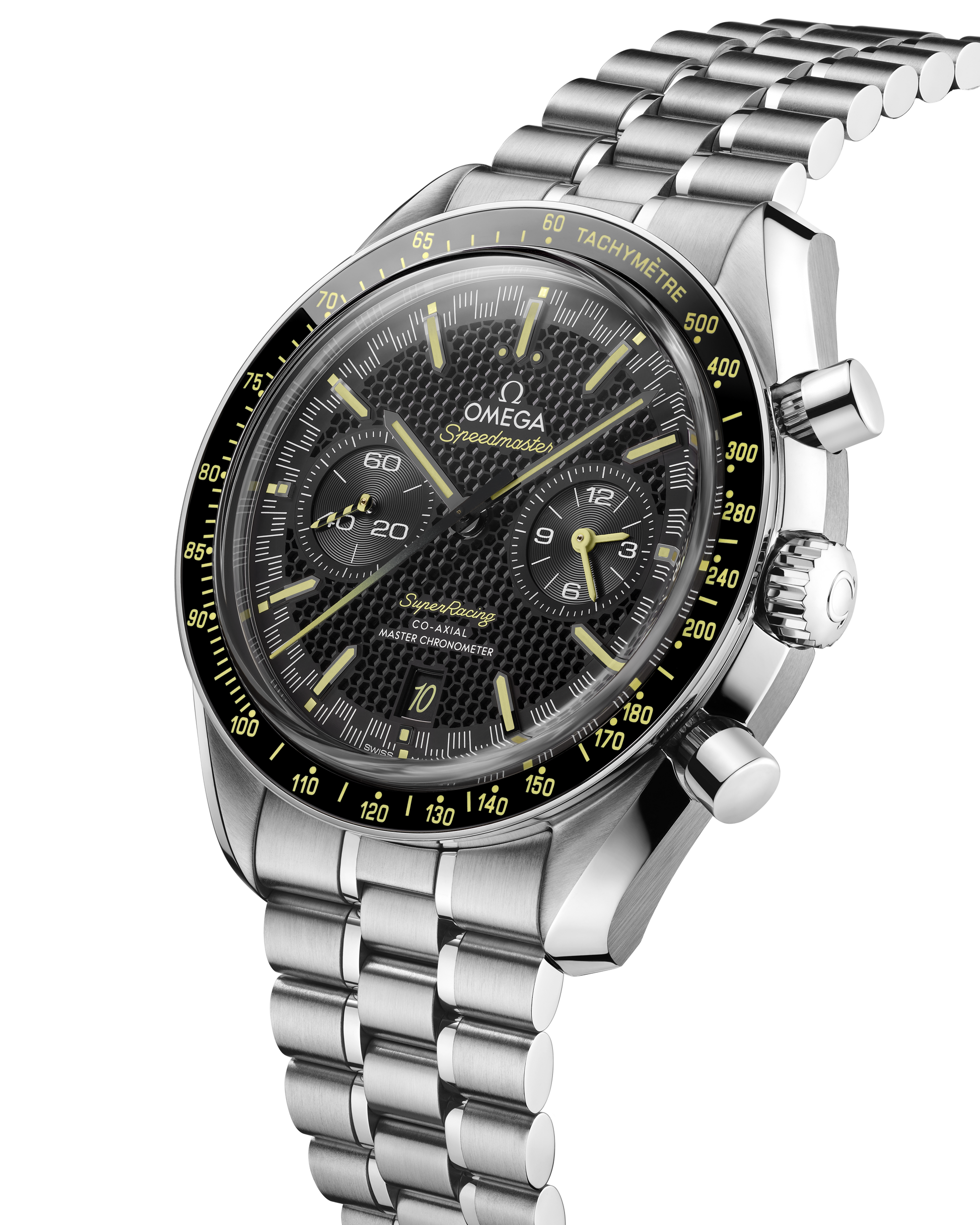 Speedmaster Super Racing 44.25 mm, steel on steel