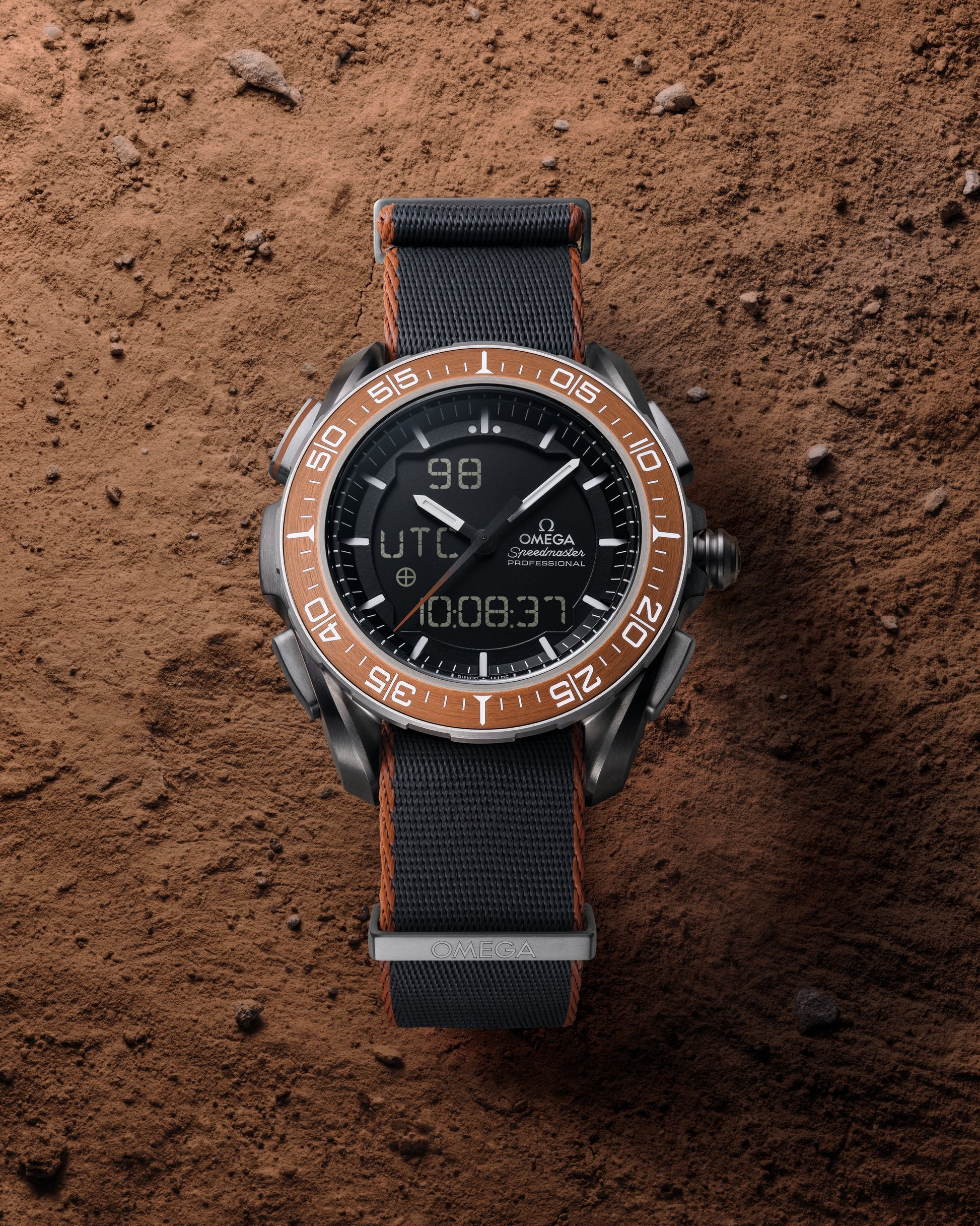 Speedmaster X‑33 Marstimer 45 mm, titanium on titanium