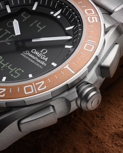 Speedmaster X‑33 Marstimer 45 mm, titanium on titanium