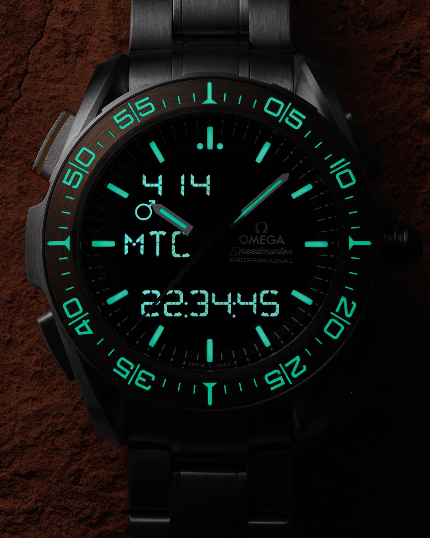 Speedmaster X‑33 Marstimer 45 mm, titanium on titanium